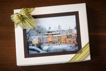 Original Salzburger Mozartkugel gift box "Winter in Salzburg", 48 pieces